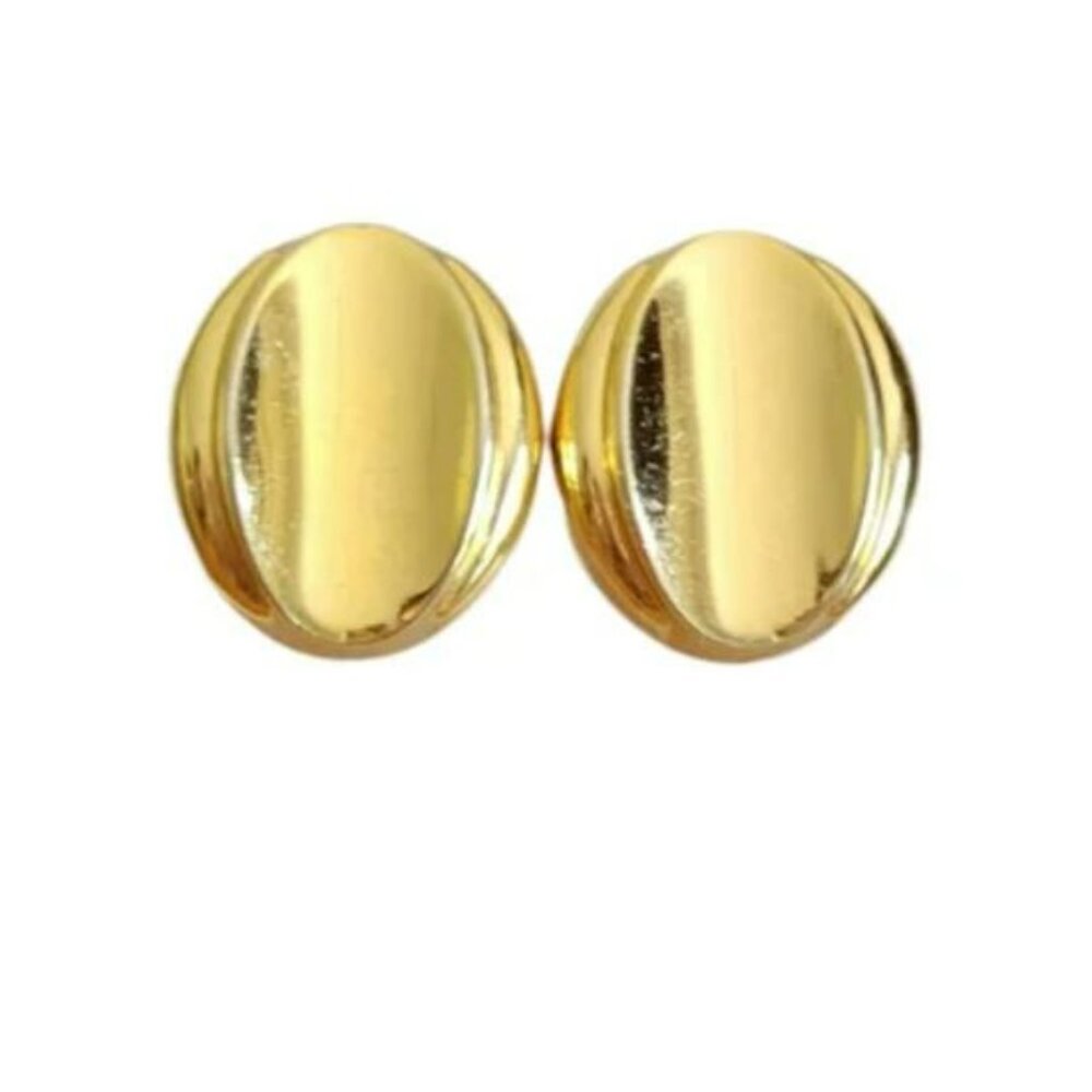 Christian Dior 80s Vintage Gold Clip On Earrings